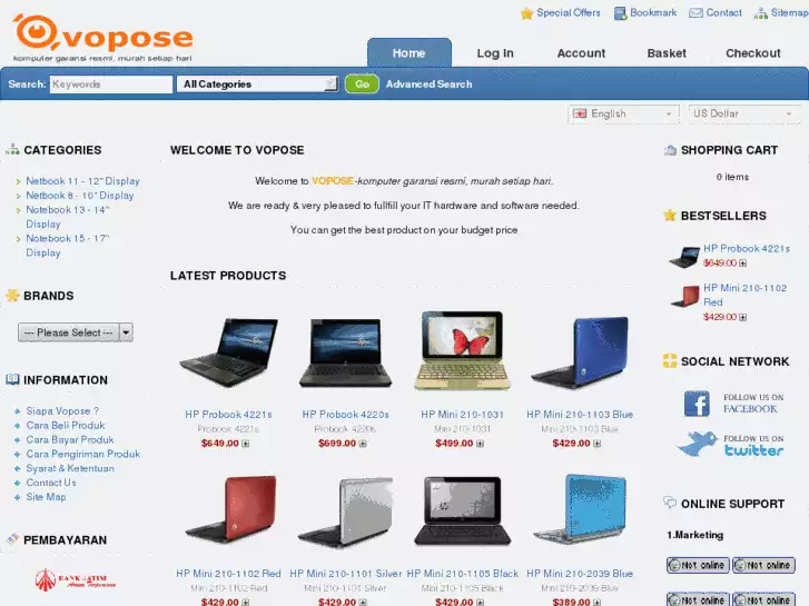 portofolio website vopose